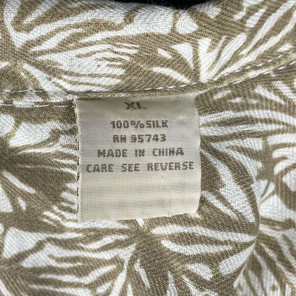 Island Republic 100% Silk Beachy Short Sleeve Button Down Shirt - Men’s XL - Picture 6 of 7